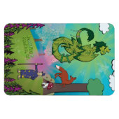 Magnet Flexible Aimant - Dragons dans la Forêt (Horizontal)