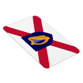 Magnet Flexible Aimant drapeau d'Irlande - Cross & Harp Shield (Côté Droit)