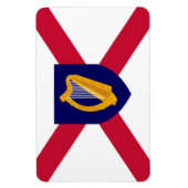 Magnet Flexible Aimant drapeau d'Irlande - Cross & Harp Shield (Vertical)