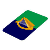 Magnet Flexible Aimant drapeau d'Irlande - Harpe en bleu et vert (Côté Gauche)