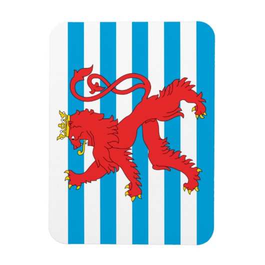 Magnet Flexible Aimant Drapeau Luxembourg - Lion Rouge (Vertical)