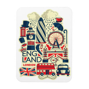 Magnet Flexible Aimant drôle de l'Angleterre Londres