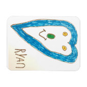 Magnet Flexible Aimant du coeur bleu (Horizontal)