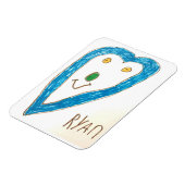 Magnet Flexible Aimant du coeur bleu (Côté Gauche)