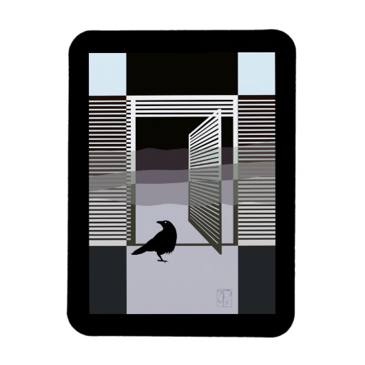 Magnet Flexible Aimant du Corbeau noir (Vertical)