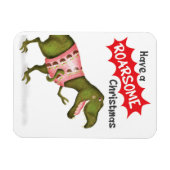 Magnet Flexible Aimant du dinosaure T.rex "Roarsome Christmas" (Horizontal)