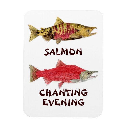 Magnet Flexible Aimant du soir de la conversation saumon (Vertical)