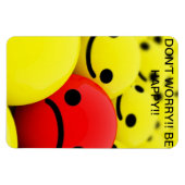 Magnet Flexible Aimant d'un visage triste au milieu de visages heu (Horizontal)