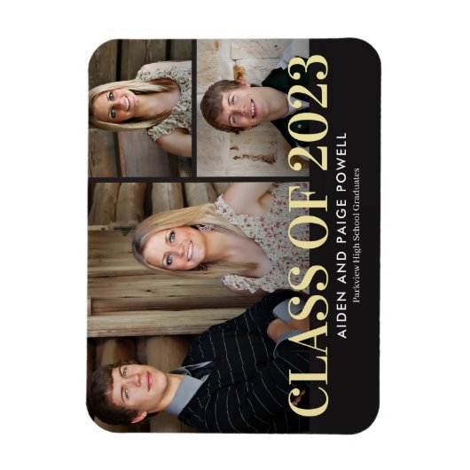 Magnet Flexible Aimant Faire-part de fin d'année (Vertical)