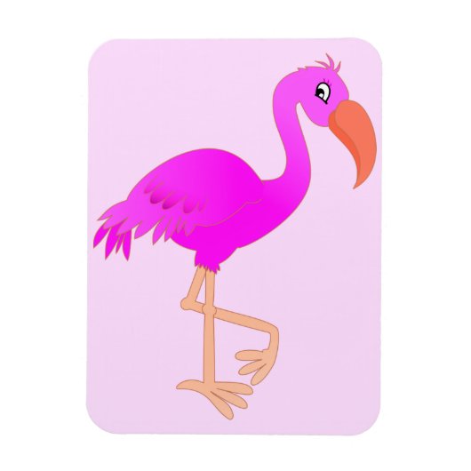 Magnet Flexible Aimant Flamant rose rose (Vertical)