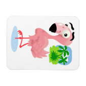 Magnet Flexible Aimant Flamant rose rose (Horizontal)