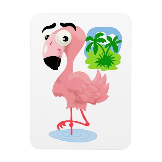 Magnet Flexible Aimant Flamant rose rose (Vertical)