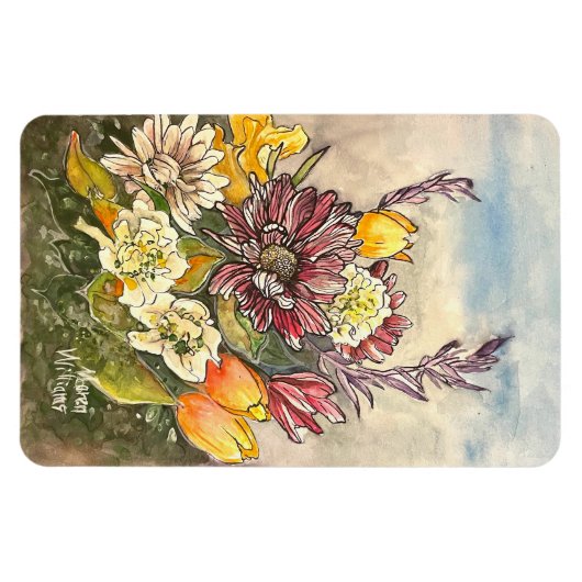 Magnet Flexible Aimant Fleurs du Marché (Horizontal)