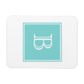 Magnet Flexible Aimant Flexi Carré Turquoise (Horizontal)