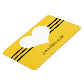 Magnet Flexible Aimant Flexi du coeur moderne jaune (Côté Gauche)