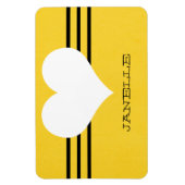 Magnet Flexible Aimant Flexi du coeur moderne jaune (Vertical)