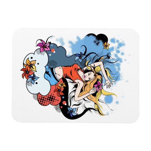Magnet Flexible Aimant flexible avec image de fille dansante (Horizontal)