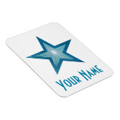 Magnet Flexible Aimant flexible Blue Star 'Nom' blanc (Côté Droit)