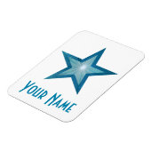 Magnet Flexible Aimant flexible Blue Star 'Nom' blanc (Côté Gauche)
