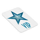 Magnet Flexible Aimant flexible Blue Star 'VIP' blanc (Côté Droit)