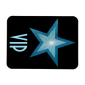 Magnet Flexible Aimant flexible Blue Star 'VIP' noir (Horizontal)