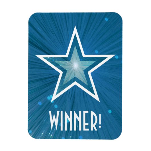 Magnet Flexible Aimant flexible Blue Star 'Winner' (Vertical)