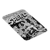 Magnet Flexible Aimant flexible Comics SPEED des années 1940 (Côté Droit)