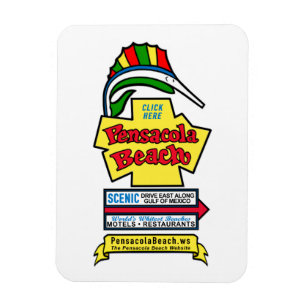 Magnet Flexible Aimant flexible de signe de plage de Pensacola