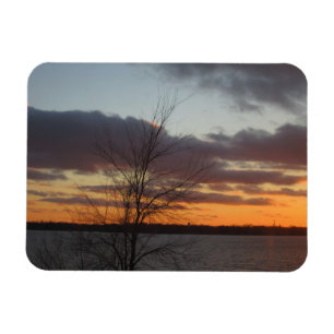 Magnet Flexible Aimant flexible du coucher de soleil sur le lac
