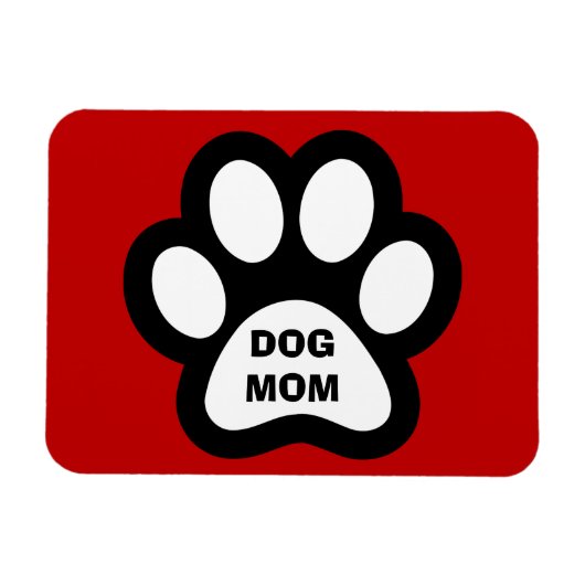 Magnet Flexible Aimant flexible Empreinte de patte maman chien (Horizontal)