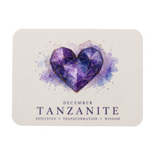 Magnet Flexible Aimant flexible en forme de cœur de tanzanite de n
