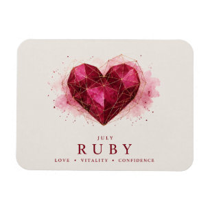Magnet Flexible Aimant flexible en rubis de juillet pour anniversa