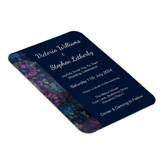 Magnet Flexible Aimant flexible Faire-part de mariage élégant (Côté Droit)