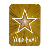 Magnet Flexible Aimant flexible "Gold" Star "Name" (Vertical)
