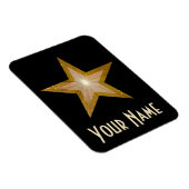 Magnet Flexible Aimant flexible "Gold" Star "Name" noir (Côté Droit)