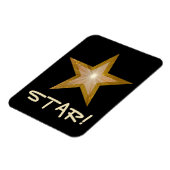Magnet Flexible Aimant flexible "Gold" Star "STAR!" noir (Côté Gauche)