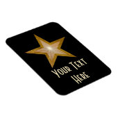 Magnet Flexible Aimant flexible "Gold" Star "Text" vertical noir (Côté Droit)