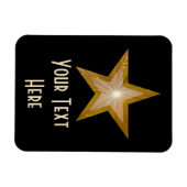 Magnet Flexible Aimant flexible "Gold" Star "Text" vertical noir (Horizontal)