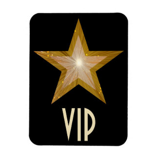 Magnet Flexible Aimant flexible "Gold" Star 'VIP' noir