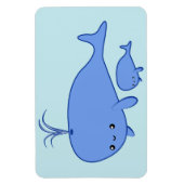 Magnet Flexible Aimant flexible Kawaii Baby Whale et Mama Whale (Vertical)
