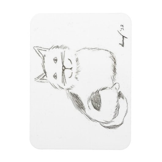Magnet Flexible Aimant flexible Kitty Sketch (Vertical)