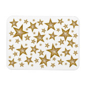 Magnet Flexible Aimant flexible "Or" Stars blanc (Horizontal)