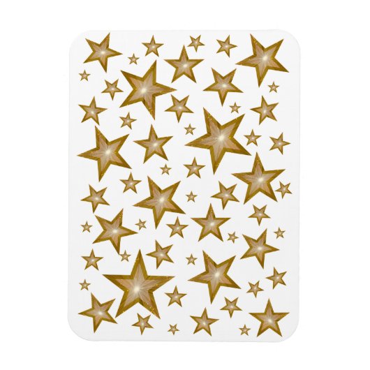 Magnet Flexible Aimant flexible "Or" Stars blanc (Vertical)