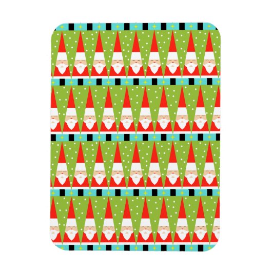 Magnet Flexible Aimant flexible Père Noël géométrique rétro (Vertical)