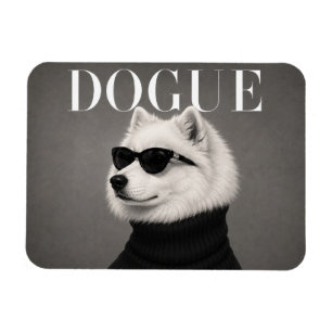 Magnet Flexible Aimant flexible portrait de chien de luxe Samoyed