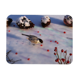 Magnet Flexible Aimant flexible pour l'hiver avec une mésange