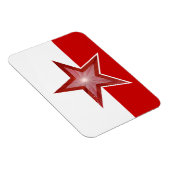 Magnet Flexible Aimant flexible Red Star blanc rouge (Côté Droit)
