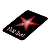 Magnet Flexible Aimant flexible Red Star 'Name' noir (Côté Gauche)
