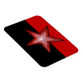 Magnet Flexible Aimant flexible Red Star noir rouge (Côté Droit)