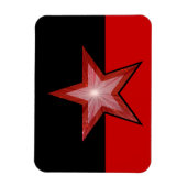 Magnet Flexible Aimant flexible Red Star noir rouge (Vertical)